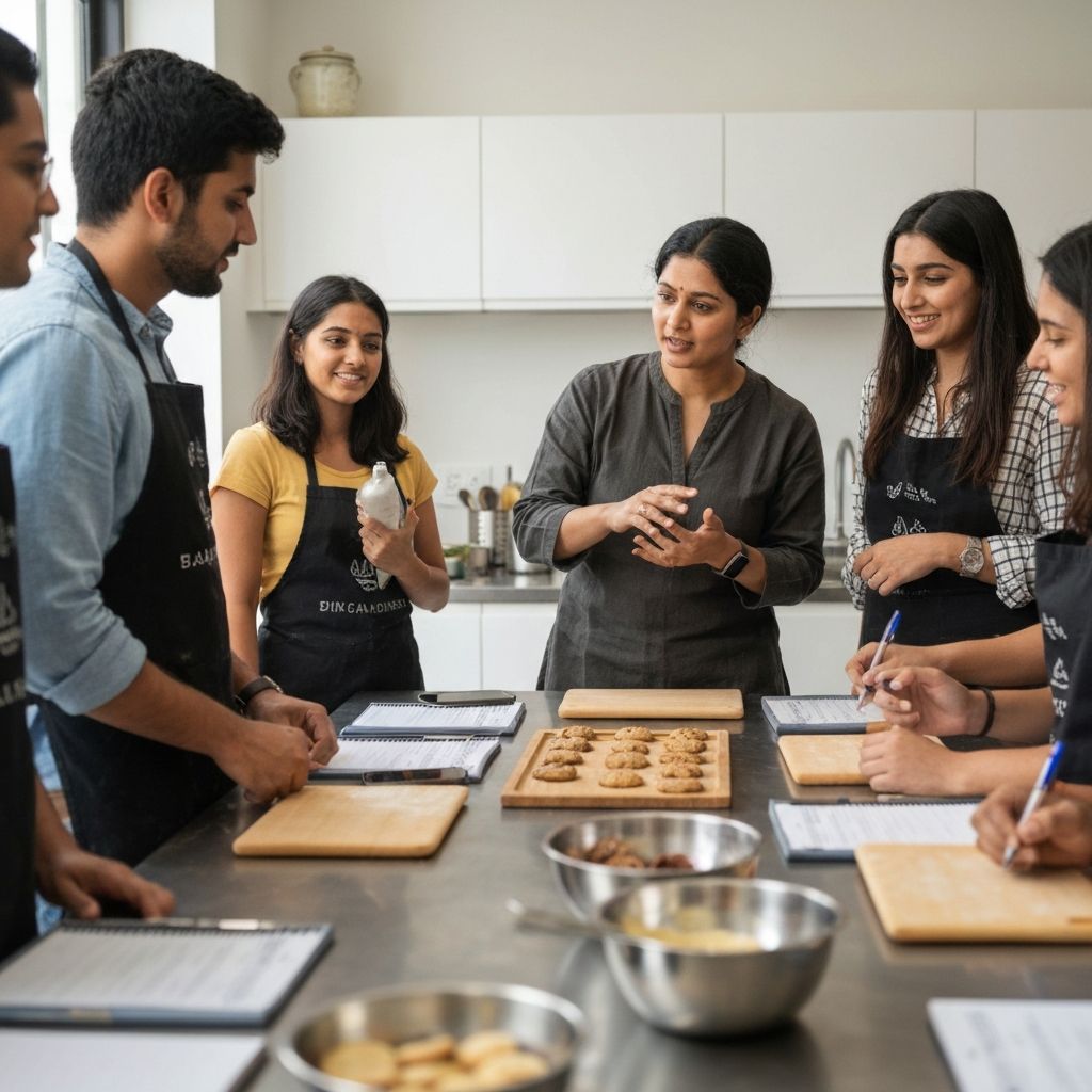 Woman in cooking class